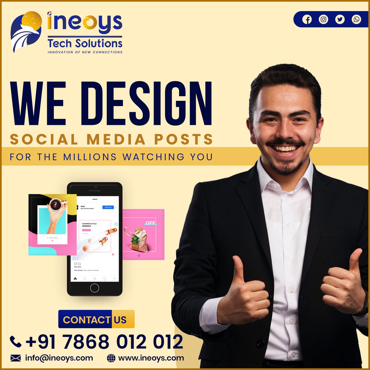 With the help of our tested digital solutions, expand the customer base for your company !!!

#advertising_insta #socialmediaadvertising #mediaagency #advertising_agency #creativeadvertisingideas #ineoys #ineoysmadurai #ineoystechsolutionsmadurai