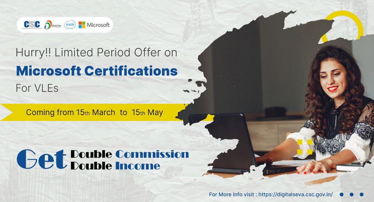 Special Summer Offer on Microsoft Certifications <a href="/PMGDISHA/">PMGDISHA</a> <a href="/CSCegov_/">CSCeGov</a> <a href="/academy_csc/">CSC Academy</a>