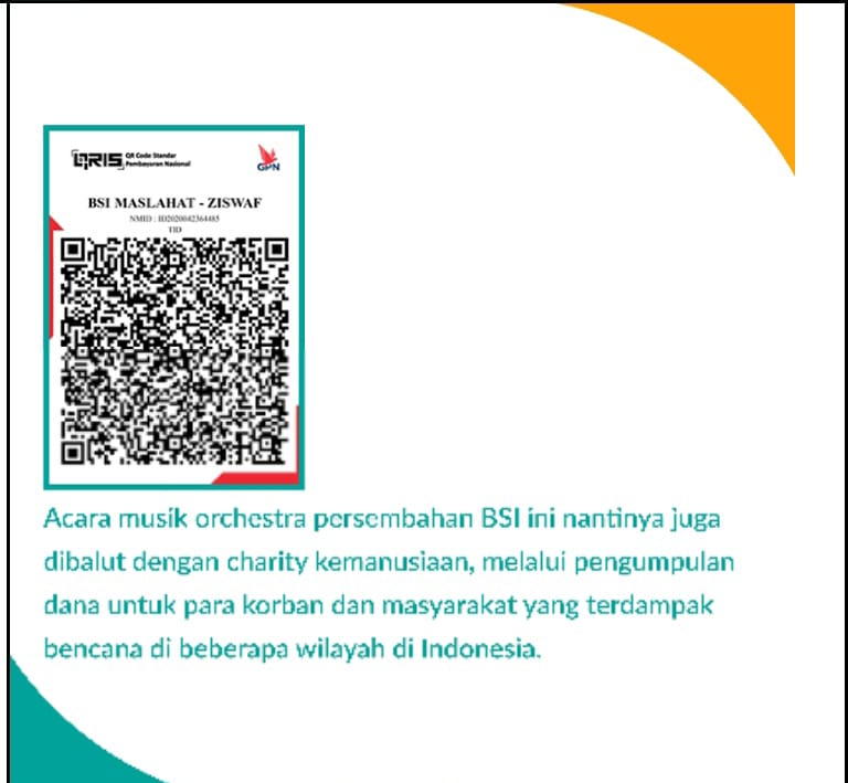 mantankorlap's tweet photo. #BSICharityConcert2023
Acara musik orchestra persembahan BSI ini nantinya juga dibalut dengan charity kemanusiaan, melalui pengumpulan dana untuk para korban dan masyarakat yg terdampak bencana di beberapa wilayah di Indonesia. https://t.co/JqggVm8hip