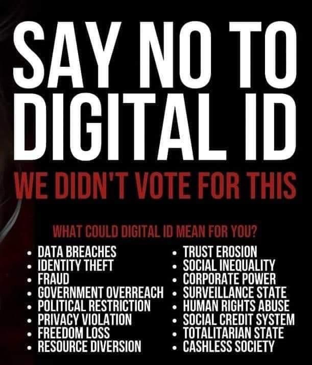 BOYCOTT all aspects of the DIGITAL ID & DIGITAL COUPONS (CBDC's) or face total DOOM!!  DRACONIAN TRYRANNY ON STEROIDS
Make no mistake. They want to control & restrict 'every simgle' aspect of your life !!
