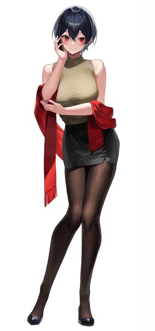 黒髪娘 ノースリーブ 