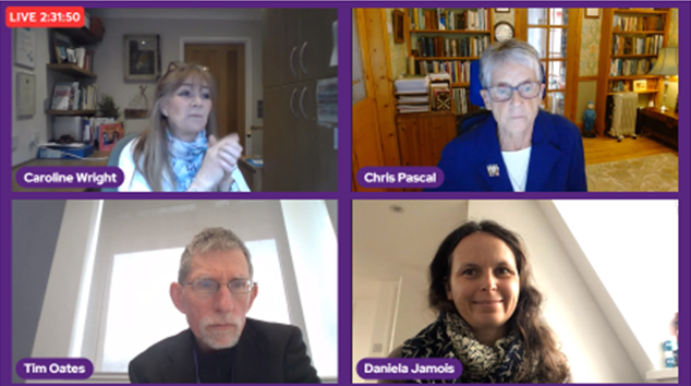 WMinsightUK's tweet photo. Curriculum's not just 'content' it's; aims, content, pedagogy, assessment, evaluation
Great 2 sessions: @JeanGrossCBE & Cheryl @topsdaynursery on addressing set-backs in #EarlyYearsWM, then on curriculum with Professor Oates CBE, Caroline @BHFamiliesUK & Daniela @CDPS_Southwark https://t.co/fJiYeuLjqu