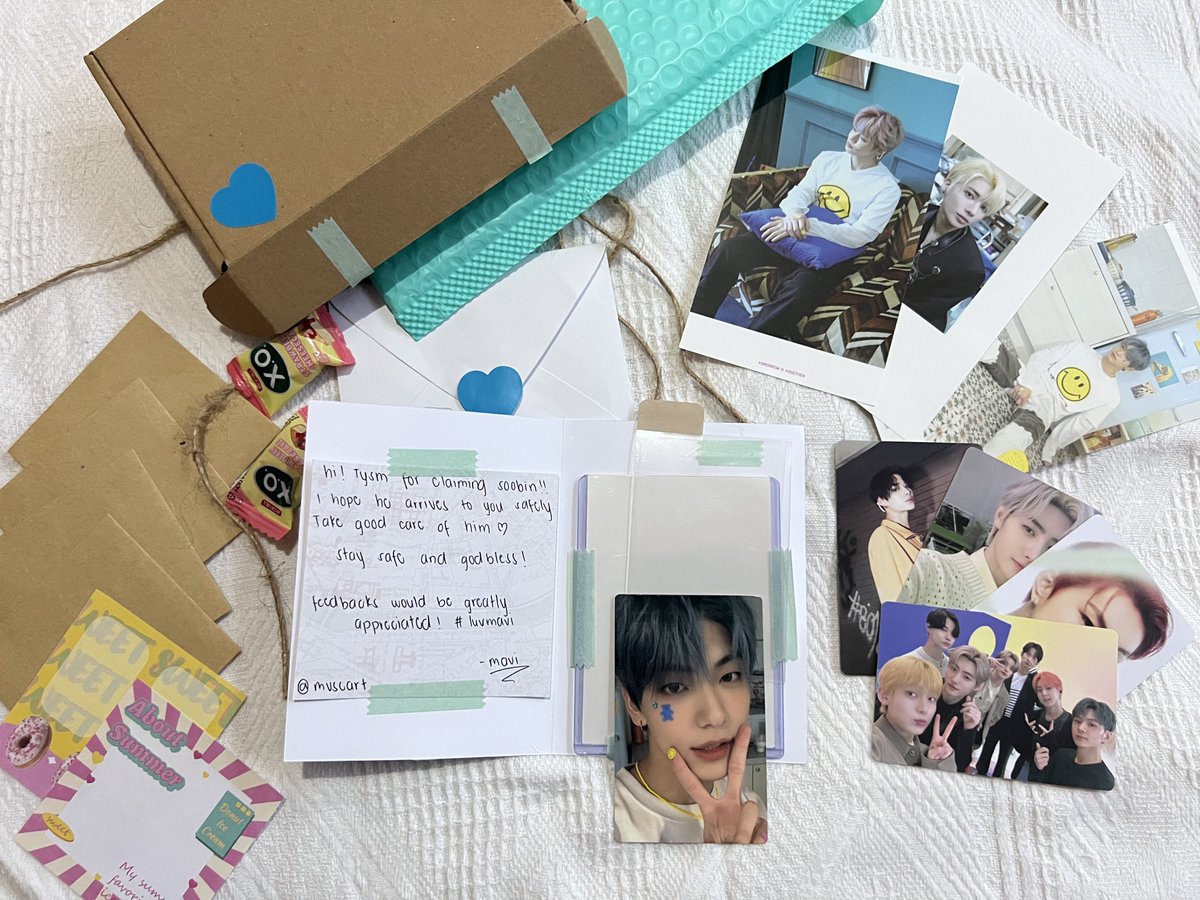 toobincart's tweet photo. π© #toobinmails
Hi @mvscart! Soobin R came home yesterday! Thank you for packing it securely. So many freebies too βΊοΈ #luvmavi
Also, thanks to everyone who helped me mine this pc ππΌπ₯Ή https://t.co/ANXKOqHclf