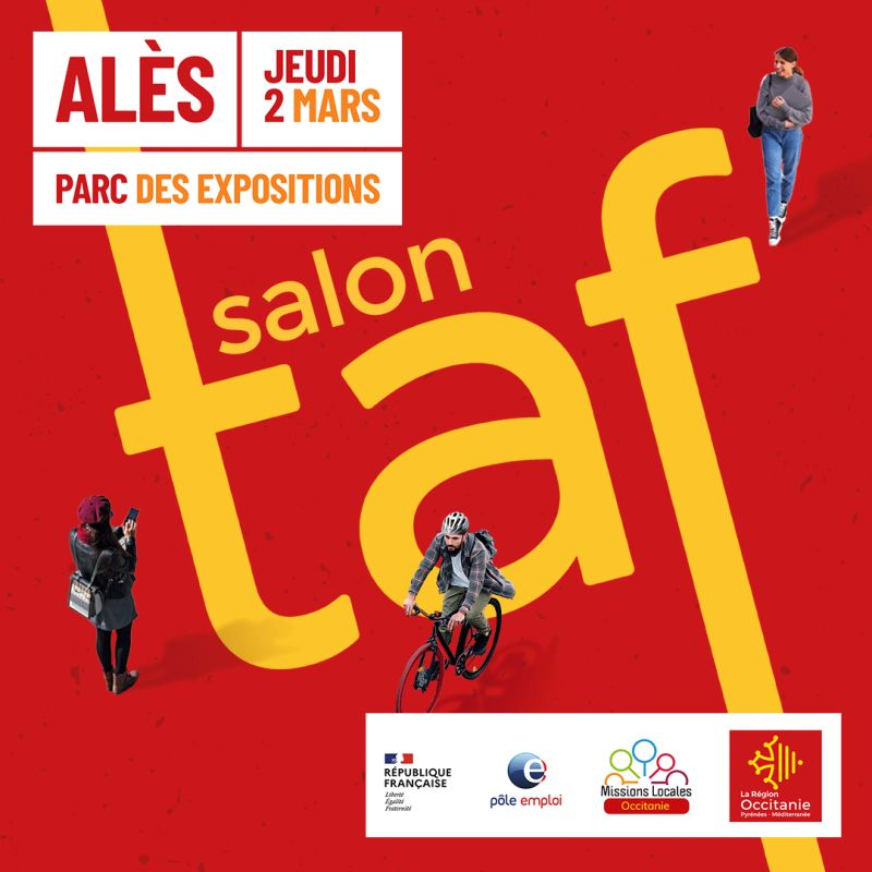 #TAF 2023 #Alès ?👉Accéder aux informations en matière de #formation, découvrir un métier, définir son projet professionnel ou se réorienter vers des filières porteuses d’#emploi. Et aussi rencontrer des entreprises qui recrutent. #Recrutement @Poleemploi_oc  #AvecPôleEmploi