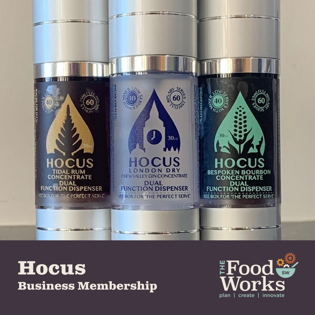 FoodWorks_SW's tweet image. Our newest business member is Mark from @HocusDrinks

Hocus are revolutionising the drinks world with their uniquely filtered spirits. Mark has developed a technique to split spirits into two parts – the unique essence profile and the spirit.