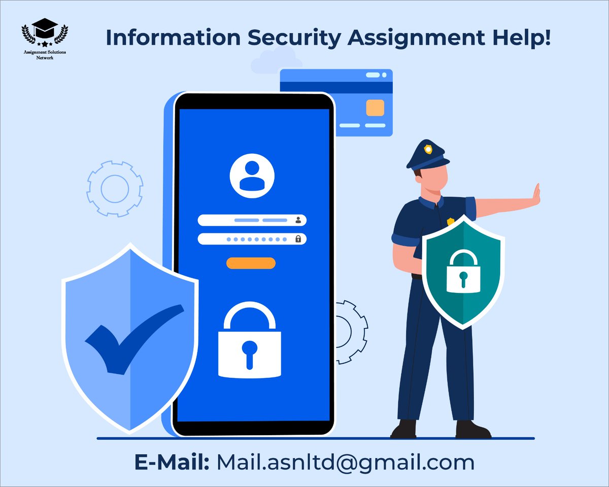 AssignmentLtd's tweet image. Get Information Security Related Help from Professional Experts.
#informationSecurity #assignmenthelper #datasecurityHelp #ITHelp #asn