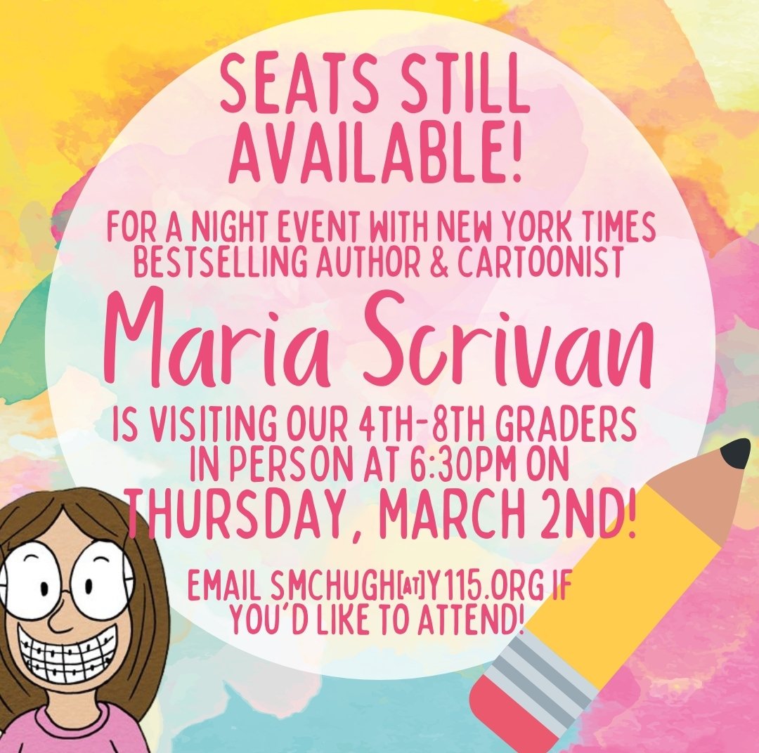 It was a month away and now we are 2 days away from having <a href="/mariascrivan/">Maria Scrivan</a> in Y115! Message <a href="/WameccaR/">Library Lady, MLIS</a> or <a href="/Mrs_McHugh/">𝕄𝕣𝕤. 𝕄𝕔ℍ𝕦𝕘𝕙  (Steph)</a> if you still need to RSVP!