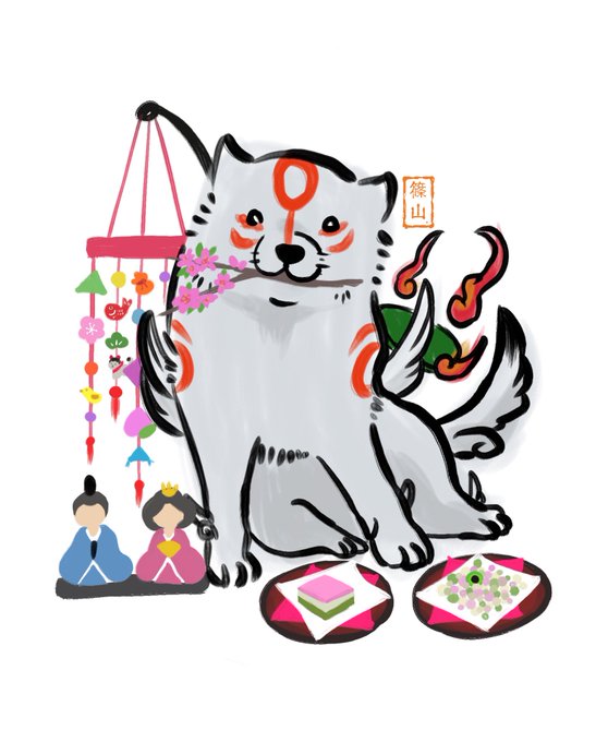 ひな祭りに浮かれぽんちなアイコン描きました。 