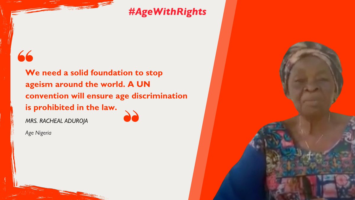 Bridget Sleap (@bridget_sleap) on Twitter photo Deep-rooted ageism stops us from seeing violations of older people’s rights for what they are. As a result, states fail to adequately protect those rights in laws, policies and practice.
Older people are calling for an end to ageism so we can all #AgeWithRights. <a href="/GAROP_Sec/">Global Alliance</a> <a href="/hrw/">Human Rights Watch</a> Deep-rooted ageism stops us from seeing violations of older people’s rights for what they are. As a result, states fail to adequately protect those rights in laws, policies and practice.
Older people are calling for an end to ageism so we can all #AgeWithRights. <a href="/GAROP_Sec/">Global Alliance</a> <a href="/hrw/">Human Rights Watch</a>