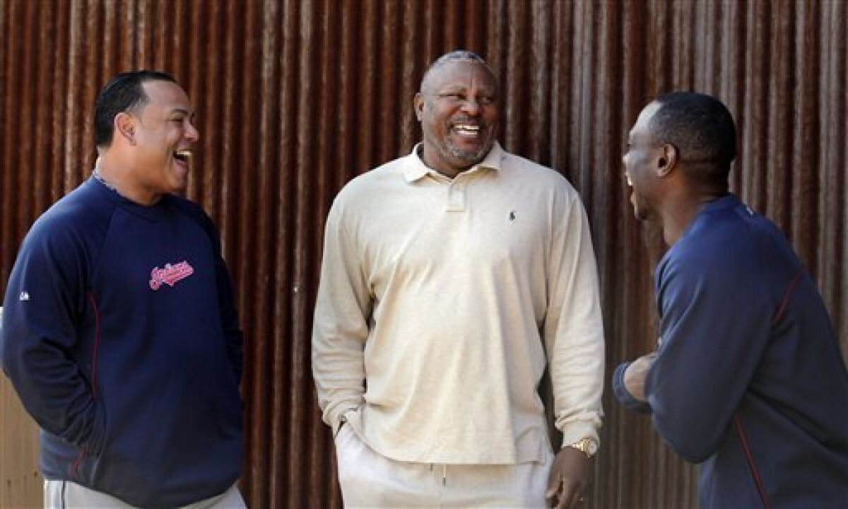 MrCleveland_216's tweet photo. February 28, 2012: Hey, Hey, Hey ⚾️
...It's Albert ! 
Belle stuns former Tribe teammates, pays visit to CLE Spring Training 
Belle came as result of persistent asking from Carlos Baerea, shared laughs w/ Kenny, Grover,others from  mid-90s glory days  #AB 5⃣0⃣/5⃣0⃣ #OlFriends 💪👈 https://t.co/WwOgsOEHfQ