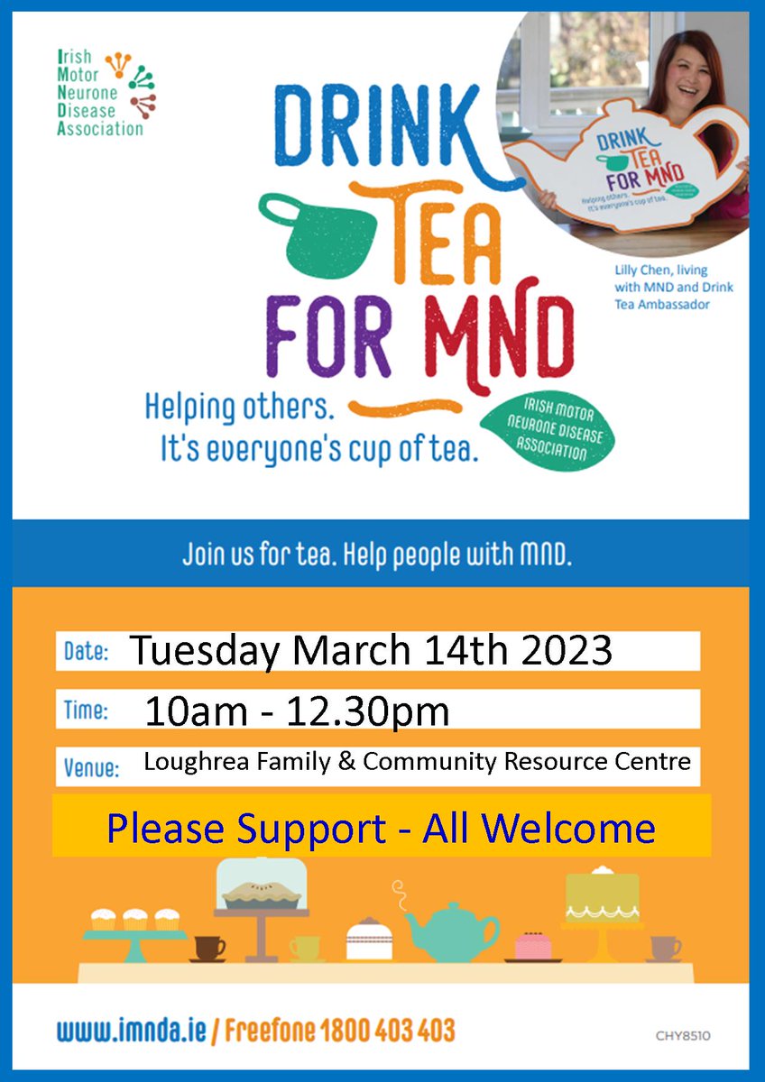 Save the date ! 
Drink Tea for MND on March 14th.