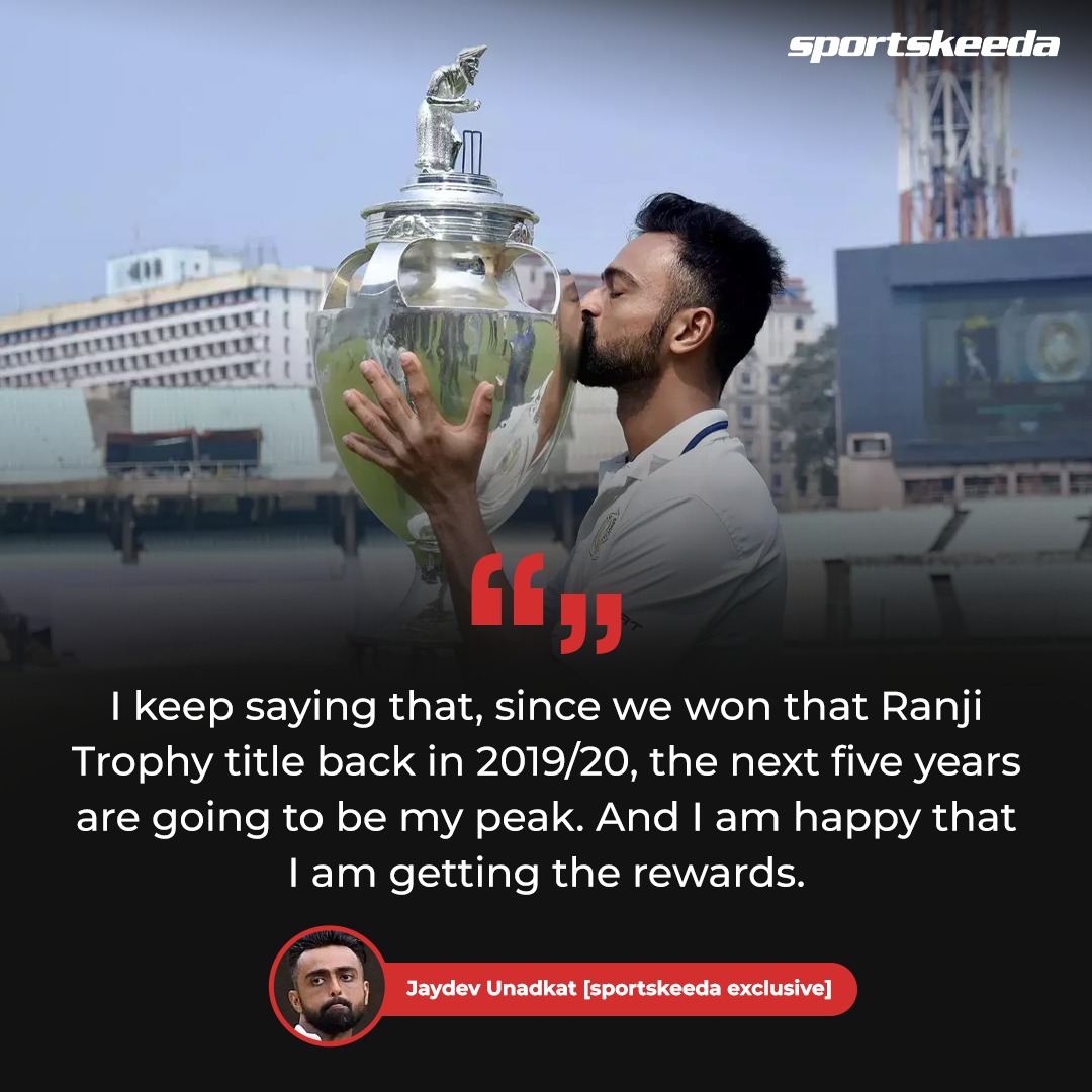 Sportskeeda's tweet image. Jaydev Unadkat opens up about his rejuvenated career, a place in the Indian Test team and the big ODI call-up 👌🏻

#jaydev #unadkat #india #test #odi