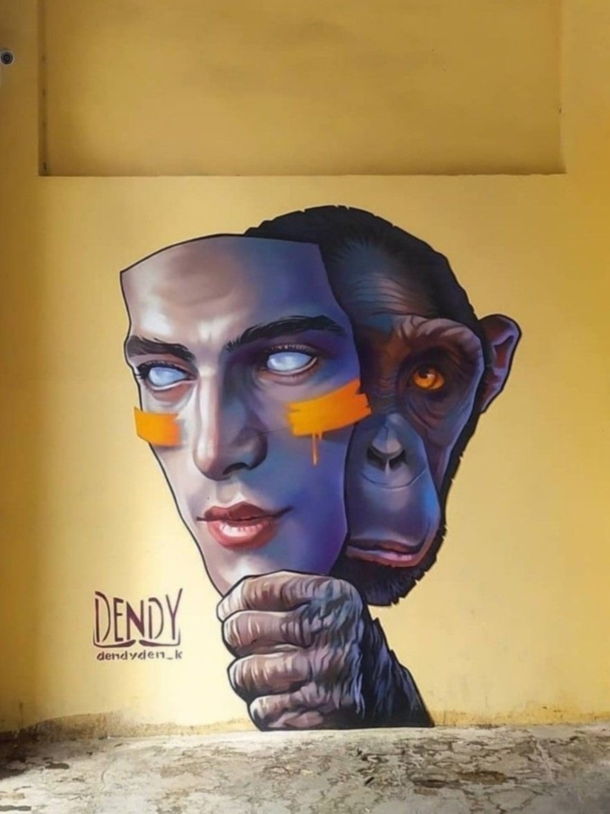 nouatre's tweet photo. Bonjour 👀
#streetart. #urbanart. #mural 
By : Dendy https://t.co/VrqxqpSxIo