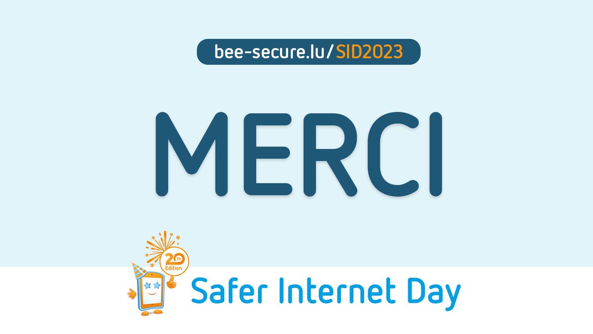De Programm vum Safer Internet Day 2023 war och dëst Joer nees gutt gefëllt mat schéinen Evenementer fir Grouss a Kleng! 🇪🇺💛 #SID #sid2023 ➡️ snj.lu/sid2023merci