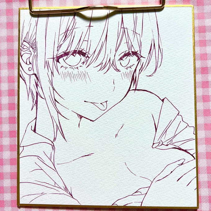 一花ちゃんの色紙も作成中です!ちょいエチなやつ 