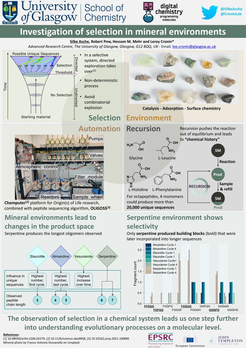 Silke Asche (@silkeasche) on Twitter photo How does selection work on a chemical level? Check out my #RSCPoster "Investigation of selection in mineral environments" #RSCChemBio #RSCDigital <a href="/RoySocChem/">Royal Society of Chemistry</a> <a href="/CroninLab/">CroninLab</a> <a href="/leecronin/">Prof. Lee Cronin</a> <a href="/hessammehr/">Hessam Mehr</a> <a href="/RWPow/">Robert Pow</a> <a href="/UofGARC/">UofGARC</a> <a href="/UofGChem/">University of Glasgow Chemistry</a> <a href="/oolen_org/">OoLEN</a> #OoL #minerals #RealTimeChem How does selection work on a chemical level? Check out my #RSCPoster "Investigation of selection in mineral environments" #RSCChemBio #RSCDigital <a href="/RoySocChem/">Royal Society of Chemistry</a> <a href="/CroninLab/">CroninLab</a> <a href="/leecronin/">Prof. Lee Cronin</a> <a href="/hessammehr/">Hessam Mehr</a> <a href="/RWPow/">Robert Pow</a> <a href="/UofGARC/">UofGARC</a> <a href="/UofGChem/">University of Glasgow Chemistry</a> <a href="/oolen_org/">OoLEN</a> #OoL #minerals #RealTimeChem
