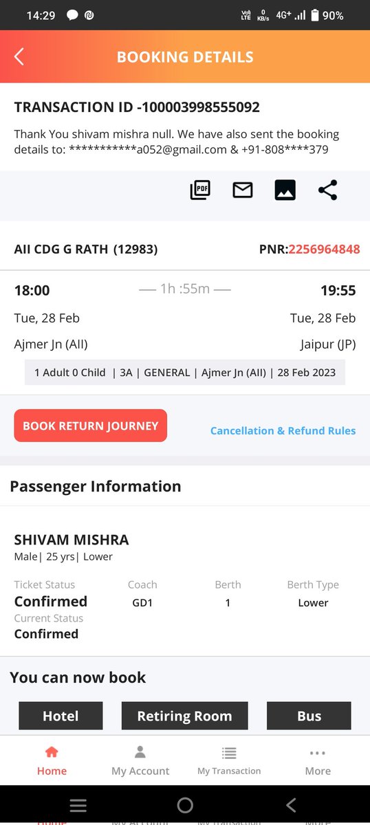 <a href="/AshwiniVaishnaw/">Ashwini Vaishnaw</a> today I have booked my ticket from Ajmer jn to Jaipur train no. 12983 coach no. GD 1 which is for handicap people but i am not handicap. How is working IRCTC???<a href="/NWRailways/">North Western Railway</a> <a href="/ABPNews/">ABP News</a> <a href="/aajtak/">AajTak</a> <a href="/RailMinIndia/">Ministry of Railways</a> <a href="/IRCTCofficial/">IRCTC</a> <a href="/RailwaySeva/">RailwaySeva</a>