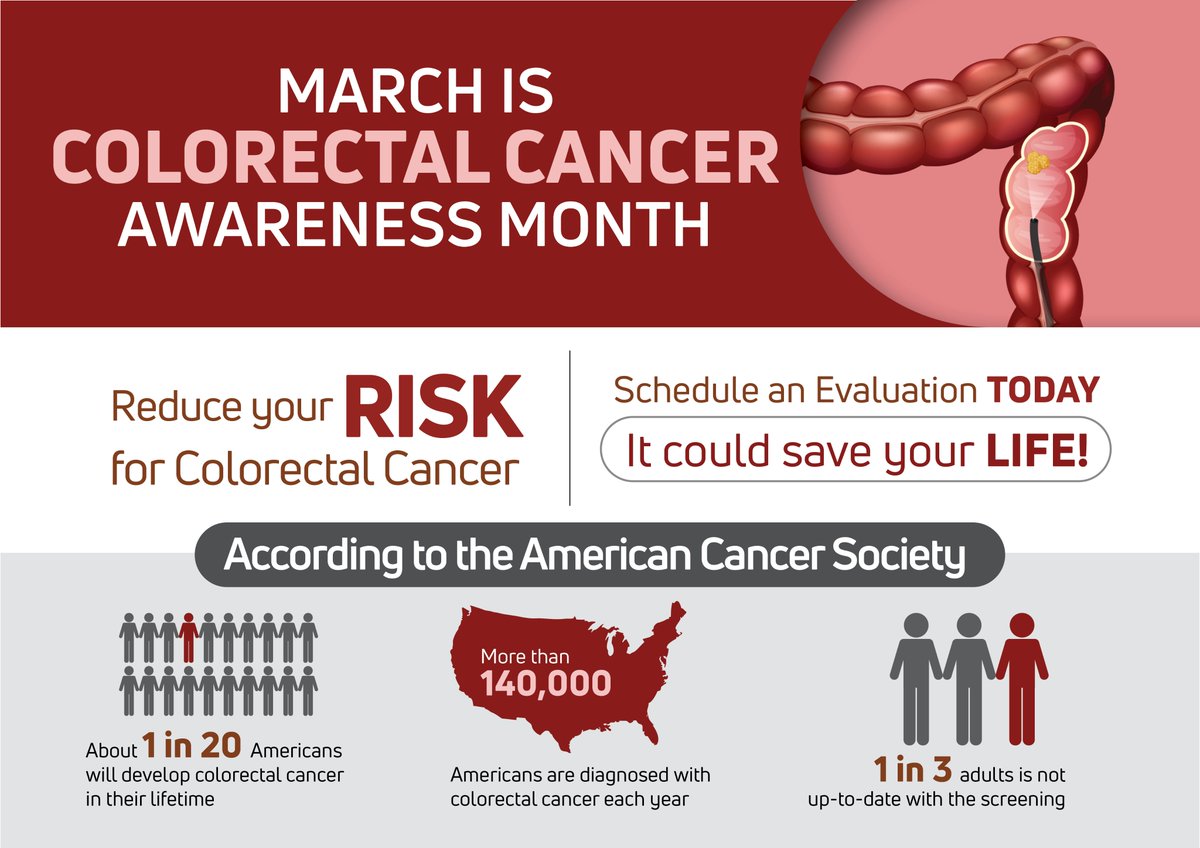 Regenerative615's tweet photo. Reduce your risk of Colorectal Cancer 

Visit: https://t.co/EHuHjKRKqM
Phone: 425-899-2525

#colorectalcancer #cancerawareness #cancersupport #coloncancerawareness https://t.co/2xgeZ9kGO3