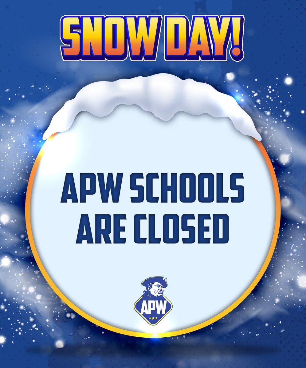 ❗️❗️❗️ UPDATE: TUESDAY, FEB. 28, 2023 - APW SCHOOLS CLOSED ❗️❗️❗️

Due to dangerous weather conditions, it has been determined that roads are not safe for travel.

APW CSD is closed today. All activities are canceled for today.