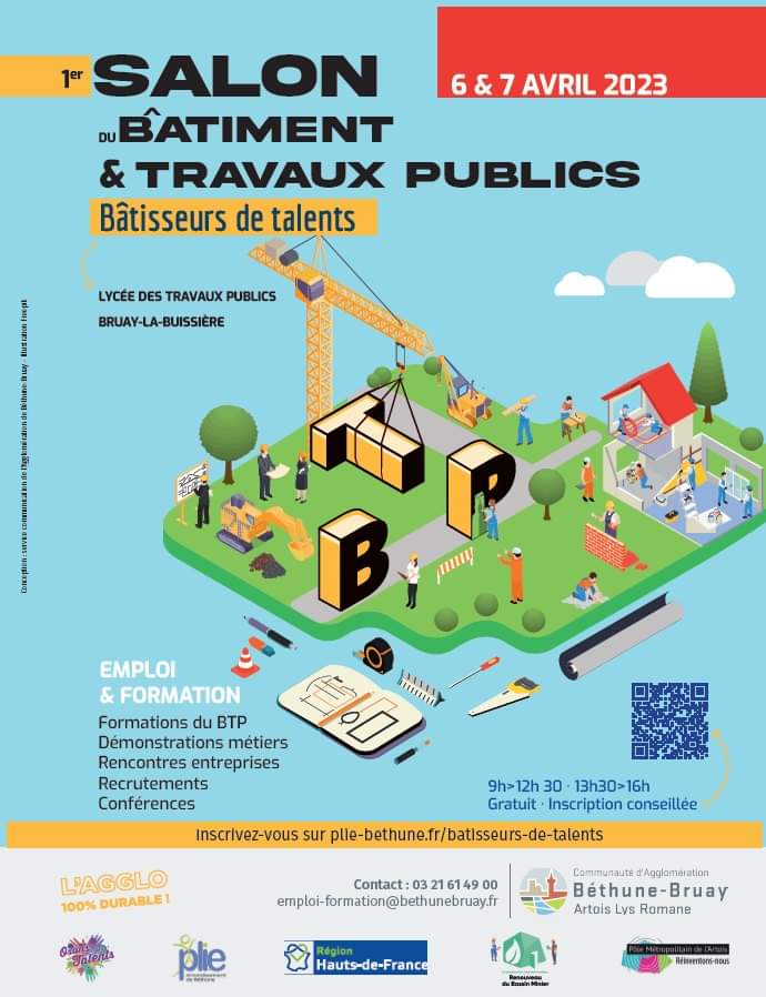 - 𝗕â𝘁𝗶𝘀𝘀𝗲𝘂𝗿𝘀 𝗱𝗲 𝗧𝗮𝗹𝗲𝗻𝘁𝘀 - 𝟲 𝗲𝘁 𝟳 𝗮𝘃𝗿𝗶𝗹 𝟮𝟬𝟮𝟯 à 𝗕𝗿𝘂𝗮𝘆 𝗟𝗮 𝗕𝘂𝗶𝘀𝘀𝗶è𝗿𝗲
Agglo Béthune-Bruay et PLIE Béthune vous invite à participer à son premier salon du BTP les 6 et 7 avril
Réservez votre billet dés maintenant :
plie-bethune.fr/batisseurs-de-…