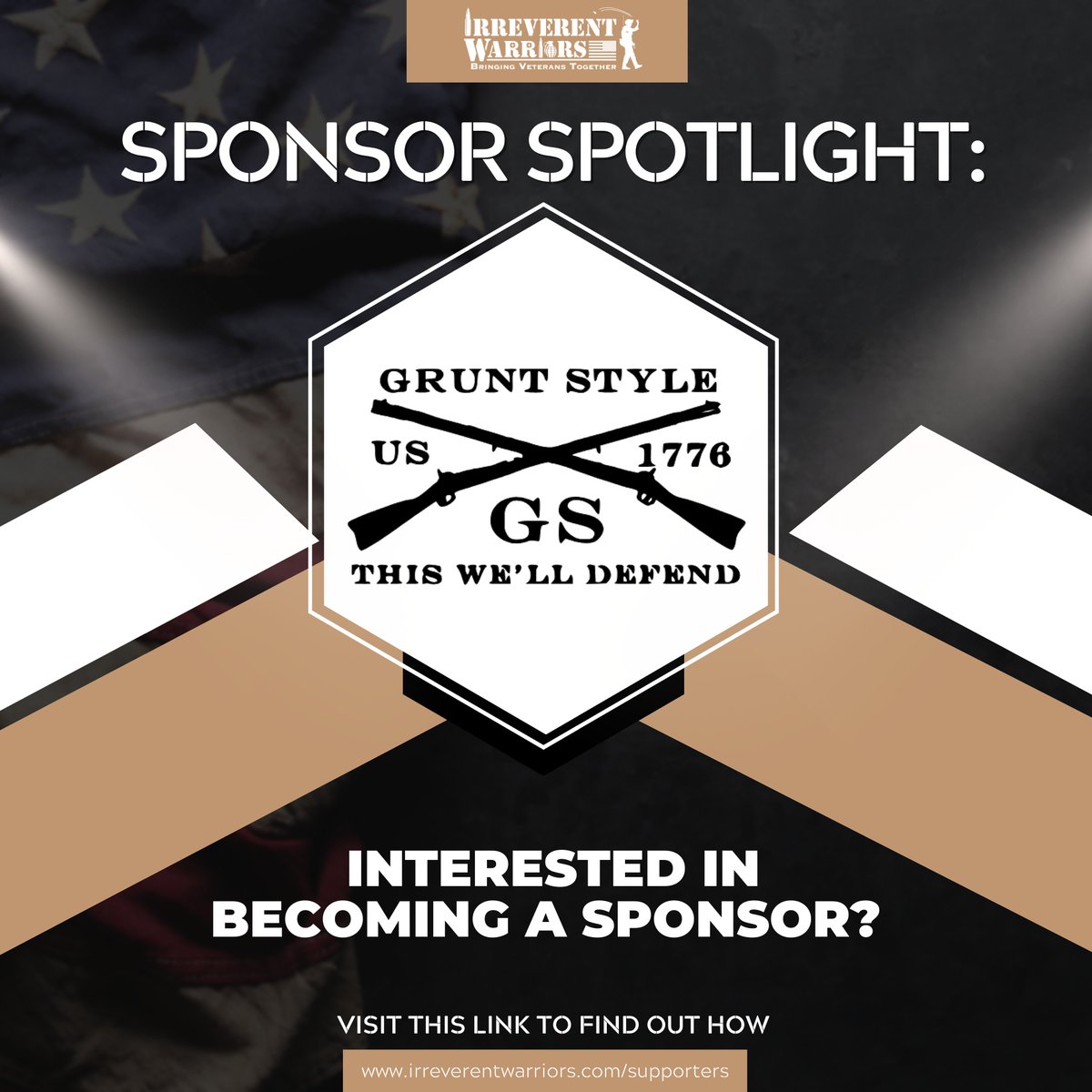 IWnational's tweet image. Today, we highlight our 5 ⭐ sponsor, Grunt Style (@gruntstyle &amp;amp; @GruntStyleFdn).

We don't have to be veterans to wear their stuff (even though we totally are), but we do have to ❤️ freedom, bacon, and whiskey. ‘Murica!

#gruntstyle | #irreverentwarriors | #22untilnone