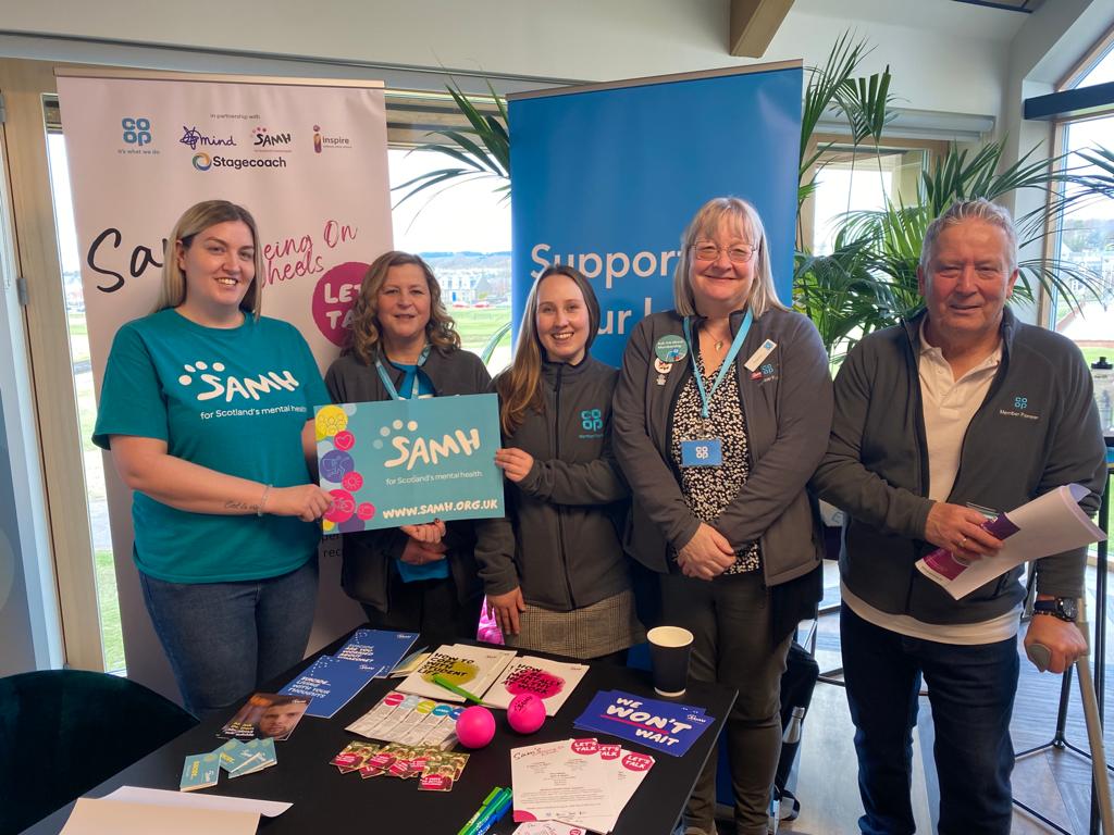 Our Wellbeing on Wheels bus is at the <a href="/carnoustiegolf/">Carnoustie Golf Links</a> Health and Wellbeing Event today with our friends from <a href="/coopuk/">Co-op</a>🥰

We're here till 3pm today, so pop by and say hello!
<a href="/SAMHtweets/">SAMH</a> <a href="/CindyMo34072747/">Cindy Morris</a>