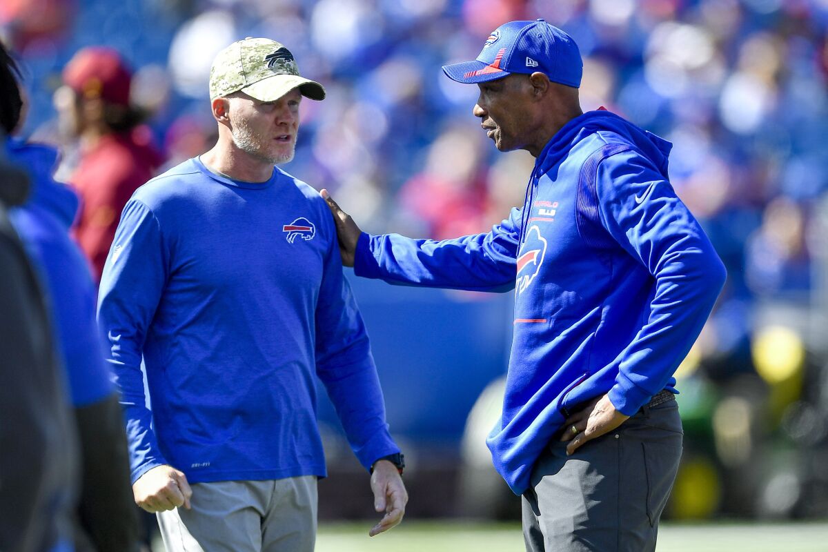AaronQuinn716's tweet photo. We are about to find out how much influence McDermott had over the defense. 

He stated many times publicly that it was Frazier's defense. I don't know whether everyone believes that or not. 

Either way, who they hire, and this next year will give us the answer. #BillsMafia https://t.co/efBMZFHPqp