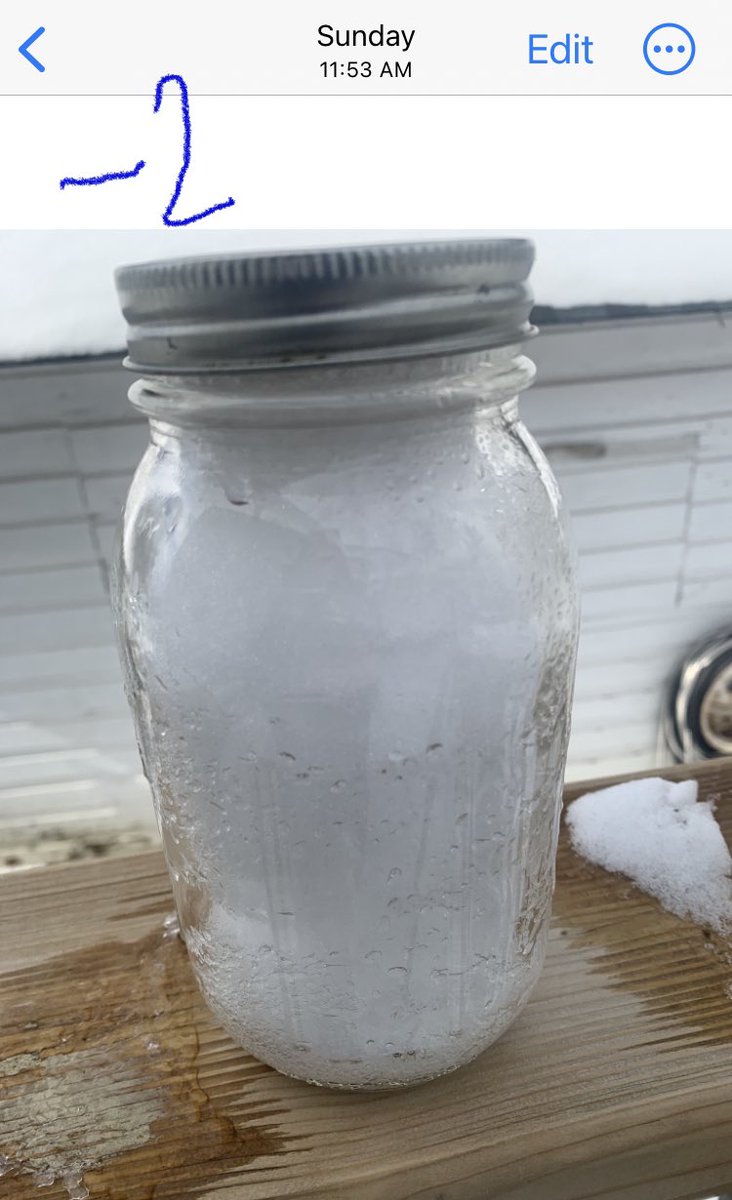 SmartandSassy11's tweet photo. Theses are some of my samples time stamped with temps over the several days. Judge for yourself and provide explanations pls. The jar lids popped at -3C in both samples, including the one packed in ❄️ in the shade. Look ⬆️ for other samples. 14/ #ProjectSC https://t.co/lAtunjBf8k