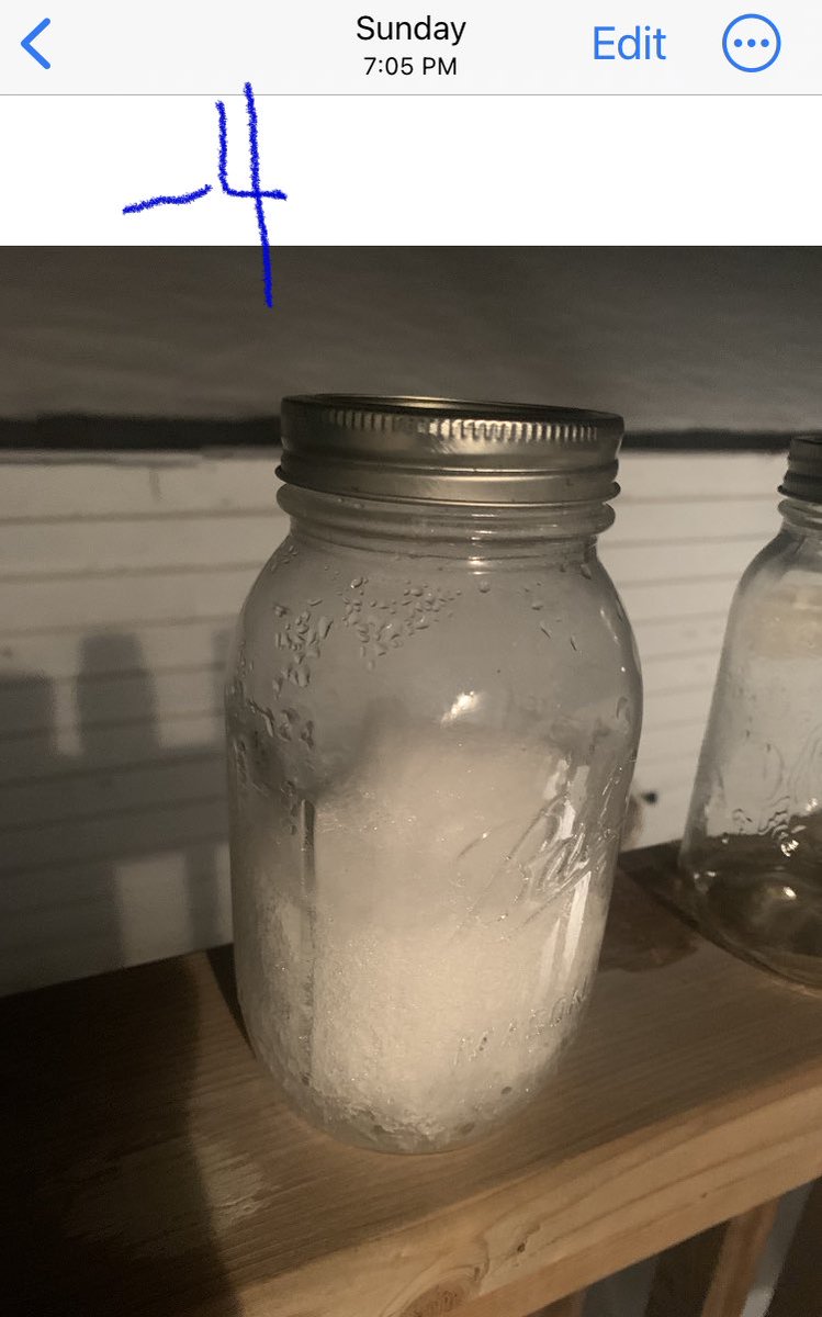 SmartandSassy11's tweet photo. Theses are some of my samples time stamped with temps over the several days. Judge for yourself and provide explanations pls. The jar lids popped at -3C in both samples, including the one packed in ❄️ in the shade. Look ⬆️ for other samples. 14/ #ProjectSC https://t.co/lAtunjBf8k