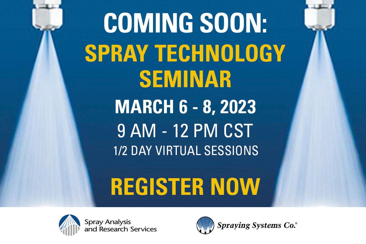COMING NEXT WEEK: Our #SprayTechnologySeminar is coming soon. This is one of our most popular events because it’s about improving performance in your plant. Don’t miss the latest demos, insights and tips — register now: bit.ly/40Z8wDd

#newtechnologies #virtualseminar