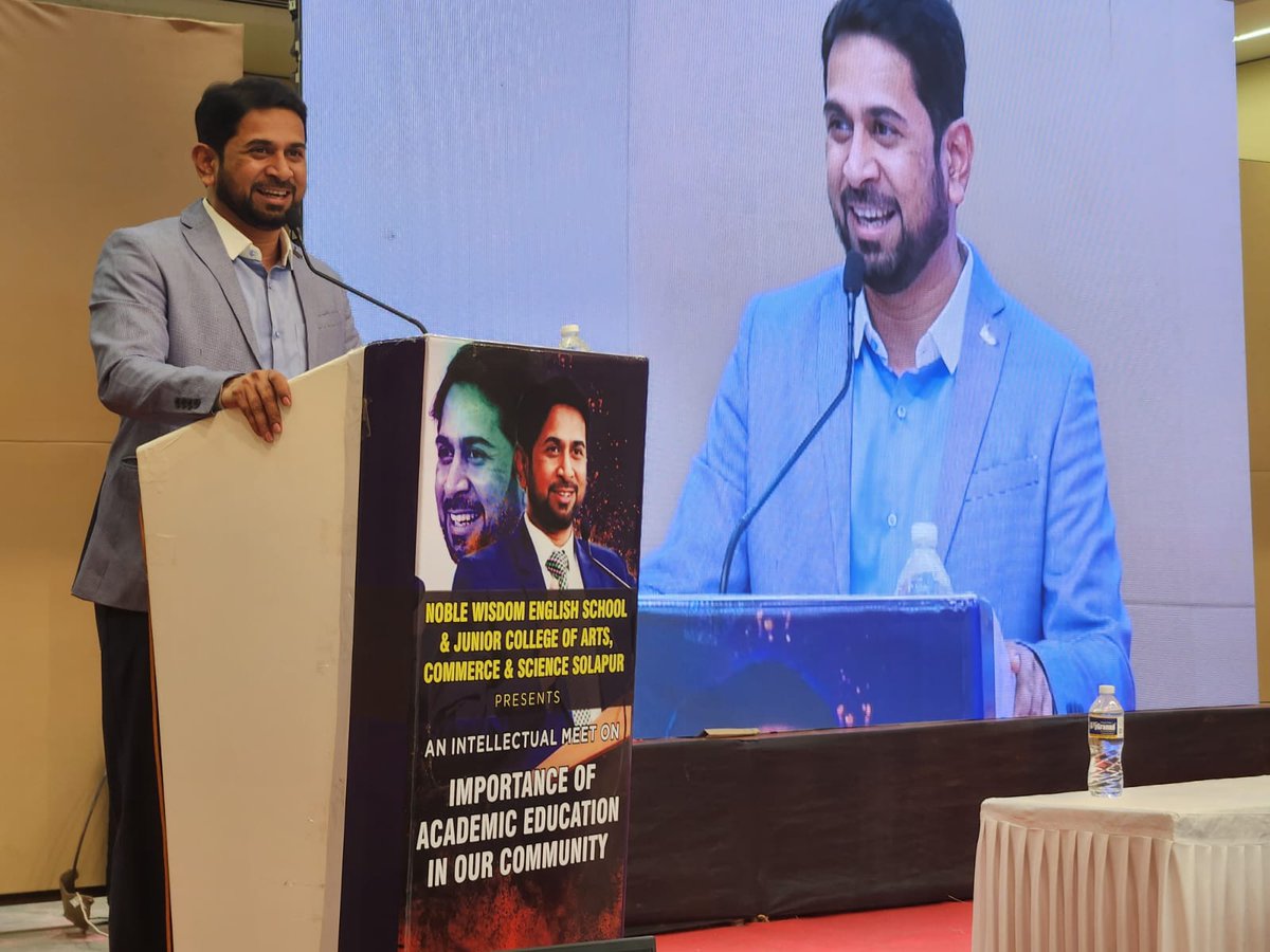 TrainerZama's tweet image. Delivered a 2-Hour Motivational Talk On The Importance of #Education, #Educational_Institutions, #Career and #Character_Building at Railway Officers Club, #Solapur, Maharashtra. 

Live Long Lovely Life !!!!

#Munawar_Zama 
Trainer &amp;amp; Motivational Speaker
English House Academy