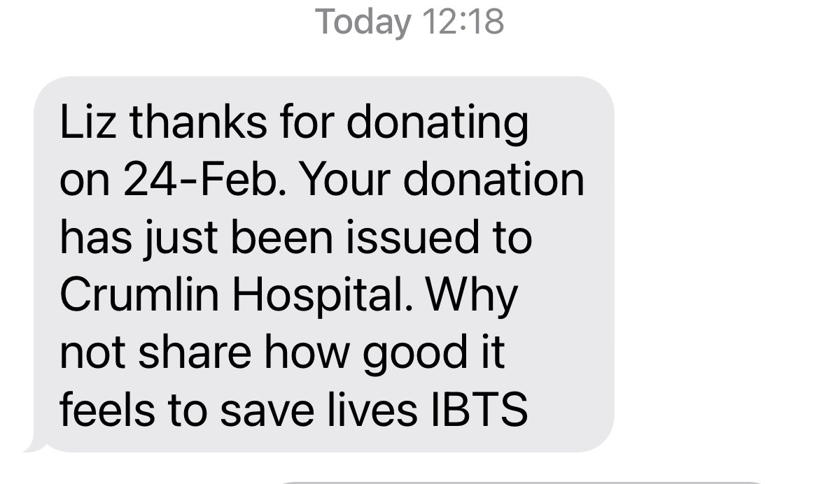 It’s my quarterly post about the joy of giving blood. I have the bonus of having Oneg blood type so it goes to kids hospitals. save the babies; feel the joy! <a href="/Giveblood_ie/">Giveblood</a>⁩