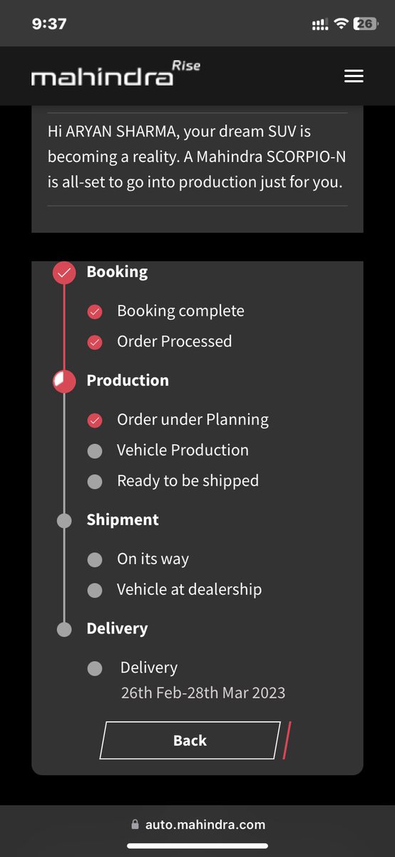 aryansharma6820's tweet photo. Scam Alert @Mahindra_Auto @anandmahindra @MahindraRise @MahindraScorpio @18002096006 
After waiting for long 8 Months for my delivery of Scorpio N Z6.Guess what mahindra's done.
Now they extended my delivery Date from 26 Feb-28 March to 31 March-15 April.#scam #saynotomahindra https://t.co/Zx7shfMvkG