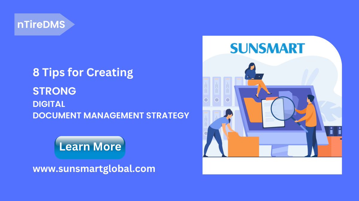 sunsmart_global's tweet image. I just published "8 Tips for Creating Strong Digital Document Management Strategy"
#documentmanagement #digitaldocument #documentmanagementsystem #dmssystem #dmssoftware #softwaresales #SaaS 
medium.com/@sunsmarttech/…