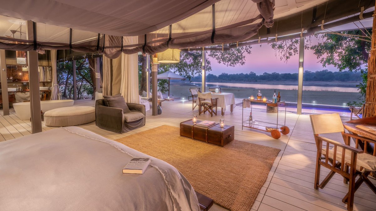 Set on the banks of the Luangwa River, Mchenja Camp is a stylish tented camp, rated as one of the finest wildlife sanctuaries in the world.

The lodge's relaxed, intimate luxury makes it an ideal destination for honeymooners.