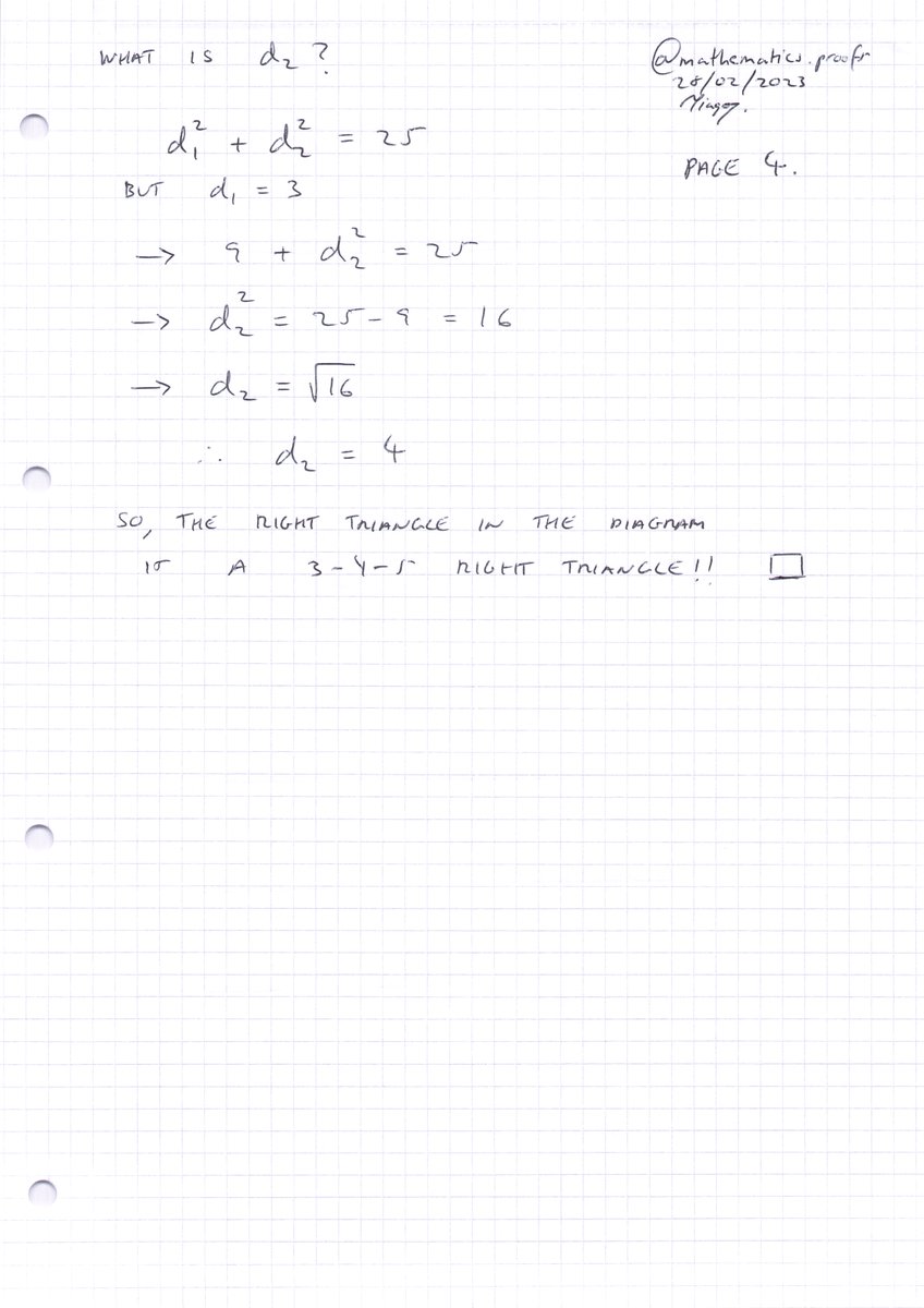 tiago_hands's tweet image. The 3-4-5 #righttriangle within a square. 2nd proof... #pythagoras #math
