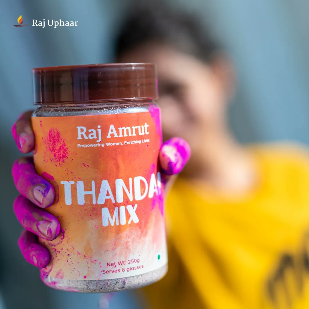 RajUphaar's tweet photo. Our Holi favourite Thandai Mix is a blend of the finest ingredients and the easy-to-make thandai actually completes your Holi celebrations! 

Unleash the Holi fervour, shop now: https://t.co/9vIwINfrTs

#RajUphaar #Holi2023 #Holi #HoliHai 
#womenempowerment #tribalwomen https://t.co/cagMDsQorh