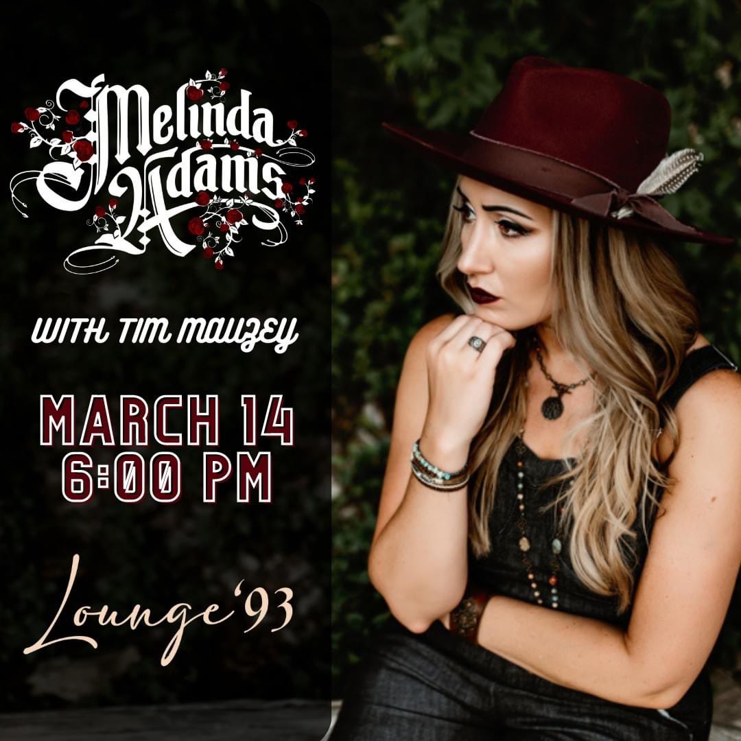 MelAdamsMusic's tweet photo. March 14th! We getting fancy fam! See you at Lounge 93 with my buddy Tim Mauzey on the sax! ❤️🥂🎤🎷 https://t.co/TTQNg0fSiV