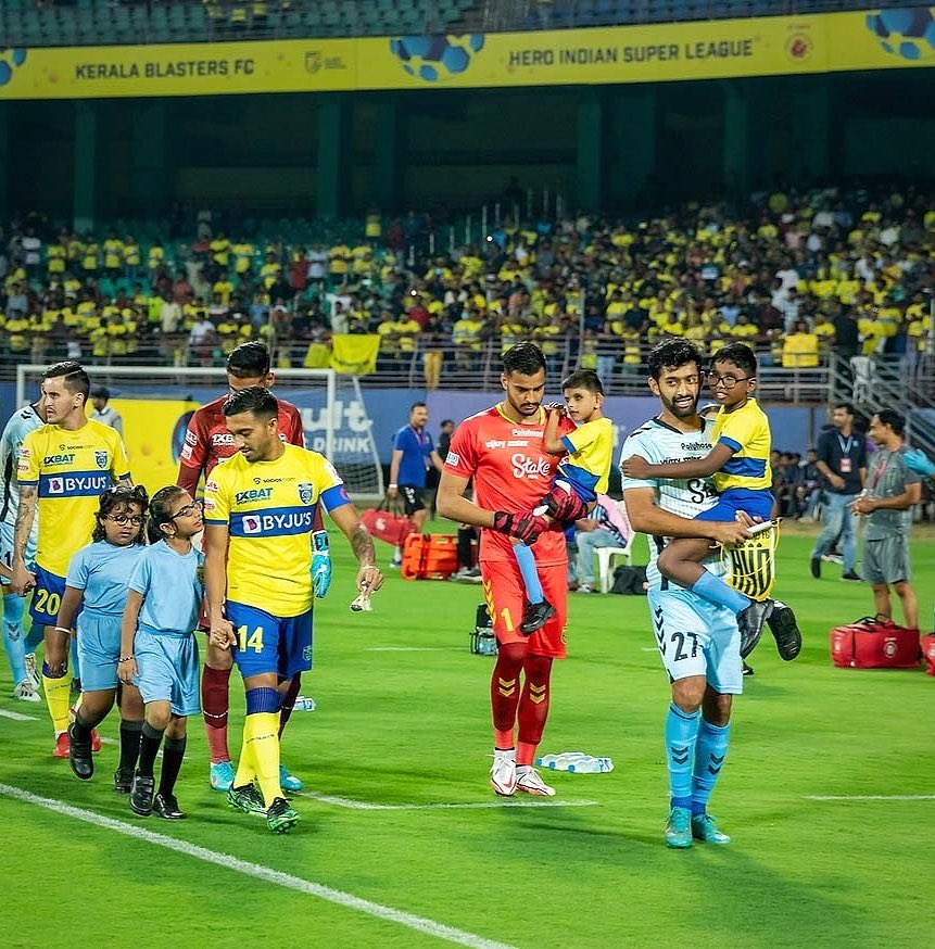 Nikhil Poojary (@nikhilcpoojary) on Twitter photo The best moment of the match happened even before the ball was kicked. Brilliant gesture from <a href="/KeralaBlasters/">Kerala Blasters FC</a> and <a href="/IndSuperLeague/">Indian Super League</a> ! As It was great to meet the kids from the School for the Blind, Aluva. The best moment of the match happened even before the ball was kicked. Brilliant gesture from <a href="/KeralaBlasters/">Kerala Blasters FC</a> and <a href="/IndSuperLeague/">Indian Super League</a> ! As It was great to meet the kids from the School for the Blind, Aluva.