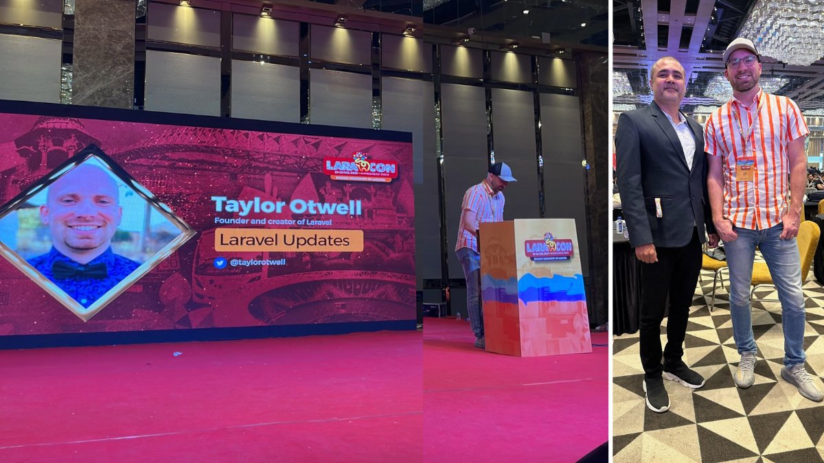 v3cube_techno's tweet image. V3Cube attended @LaraconIN!
We were thrilled to meet and pose with Laravel’s founder, @taylorotwell!
We had the pleasure to meet #laravelcommunity experts & enthusiasts from around the world! The event was so exhilarating!
v3cube.com
#v3cube #laravelevent