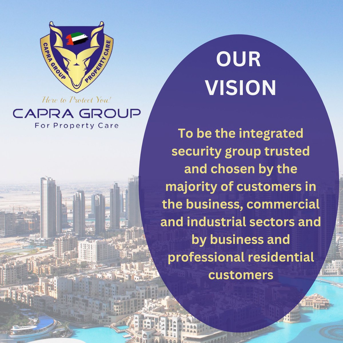 Vision can be used to provide direction and a sense of purpose.
#capragroup #securityprofessionals #heretoprotectyou #dubaisira #dubaisecurity #securityguard #business #security #safety #customerservice #costeffective #welltrained #lifeguard #dubailifeguard #capralifeguard