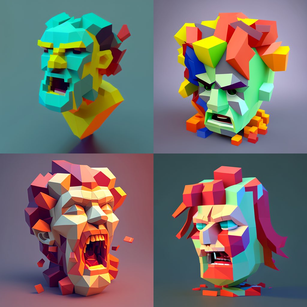 VoxelCrazyHead's tweet photo. Midjourney made a remake of our collection 😜 https://t.co/Ud5zpzDNeB
