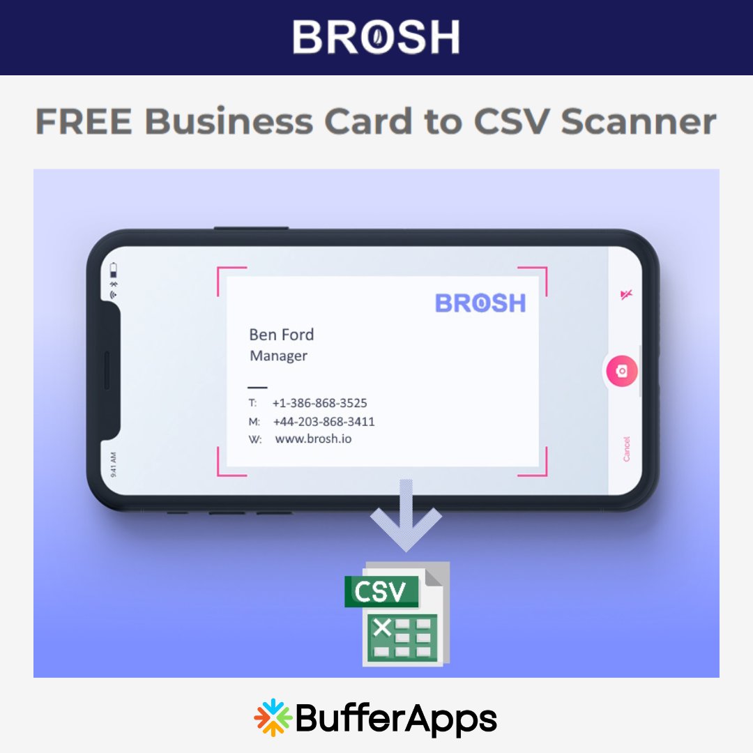 bufferapps's tweet photo. ๐๐๐ฐ๐ฅ๐ฒ ๐๐๐ฎ๐ง๐๐ก๐๐โฌ๏ธโฌ๏ธ
BROSH: Transform multiple business cards into a CSV with ease
๐๐ฑ๐ฉ๐ซ๐๐ฌ๐ฌ ๐ฒ๐จ๐ฎ๐ซ ๐๐ฉ๐ข๐ง๐ข๐จ๐ง๐๐
https://t.co/Fzs5k7f8KW
๐๐จ๐ข๐ง ๐๐๐ญ๐ ๐๐๐ฎ๐ง๐๐ก๐https://t.co/pFlBGSGNxv
#SaaS #bufferapps #betalist #BROSH #SaaSlaunchplatform #CSV https://t.co/Yg2Xs4CI0c
