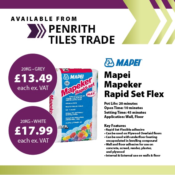 tradetiles's tweet photo. Mapei UK Ltd products now available from stock at Penrith Tiles.  Highly competitive trade pricing on key products. Up first, Mapei Adhesives... https://t.co/l8Wweuvx3h