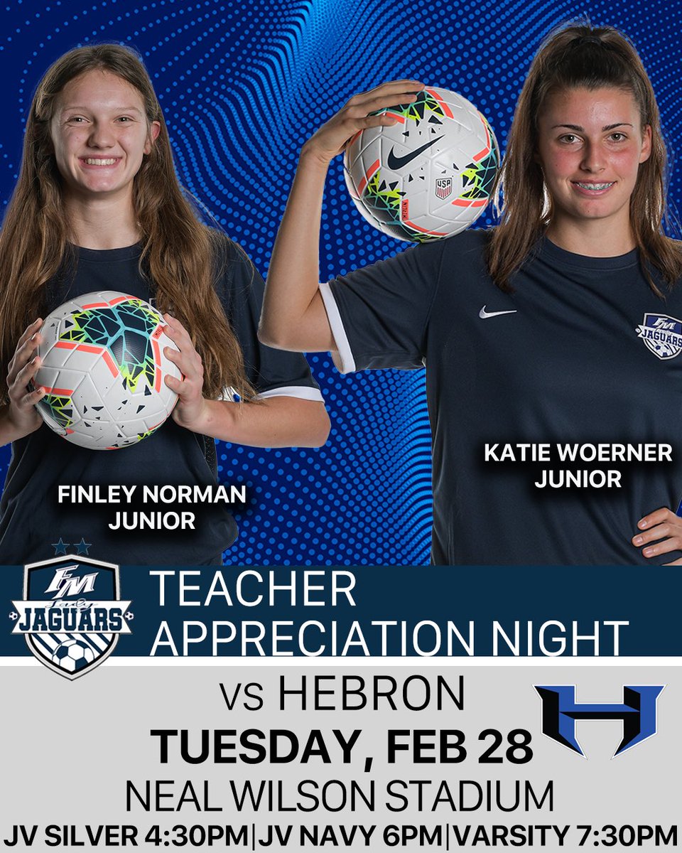 Teacher Appreciation Night! Join us at the game to honor all our faculty who make such a difference!

🆚 <a href="/Hawksgirlsoccer/">Hebron Women’s Soccer</a> 
📅 Tuesday, Feb 28
📍 Neal Wilson Stadium
🕐 JV Silver 4:30pm / JV Navy 6pm / Varsity 7:30pm
📲 Tickets thru HomeTown Ticketing app
lisd.net/Page/28239
