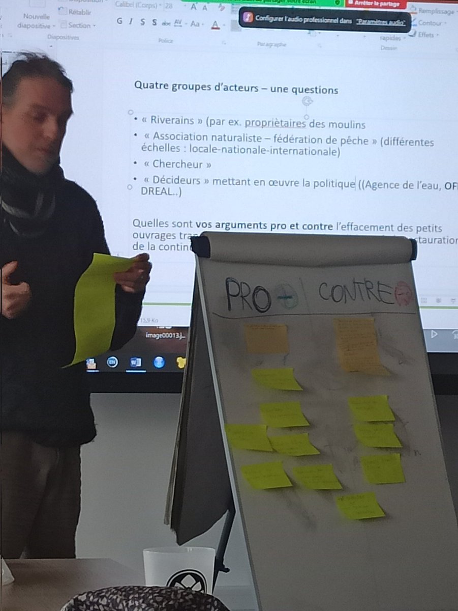 #scientific debate with #roleplay around #River #fragmentation and removing #small #barriers at <a href="/EcoFlowS/">EcoFlowS</a> organised by @messamat <a href="/tdatry/">Thibault Datry @tdatry.bsky.social</a> and al.