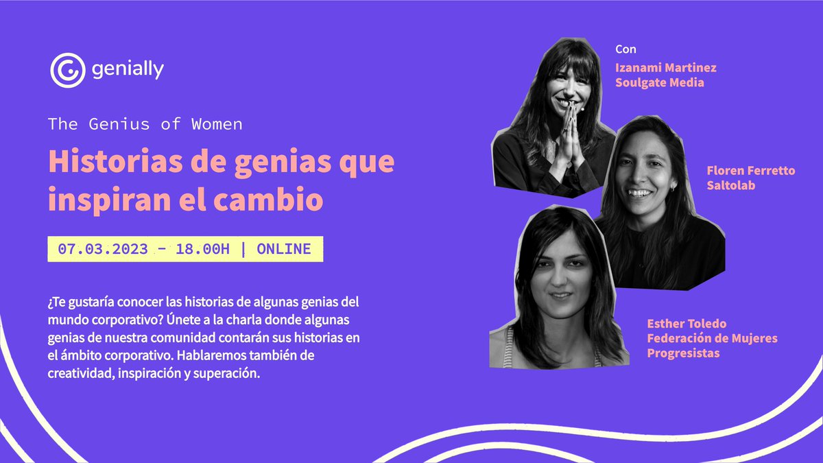 📢 El martes 7 a las 18h (ES), estaré moderando una mesa redonda online que dará voz a tres GENIAS💜 que nos inspirarán sobre liderazgo y empoderamiento en femenino.

✍️ ¿Te vienes? Puedes inscribirte en el siguiente enlace: lnkd.in/dNCUXptZ

#mujeres #valores #8M2023