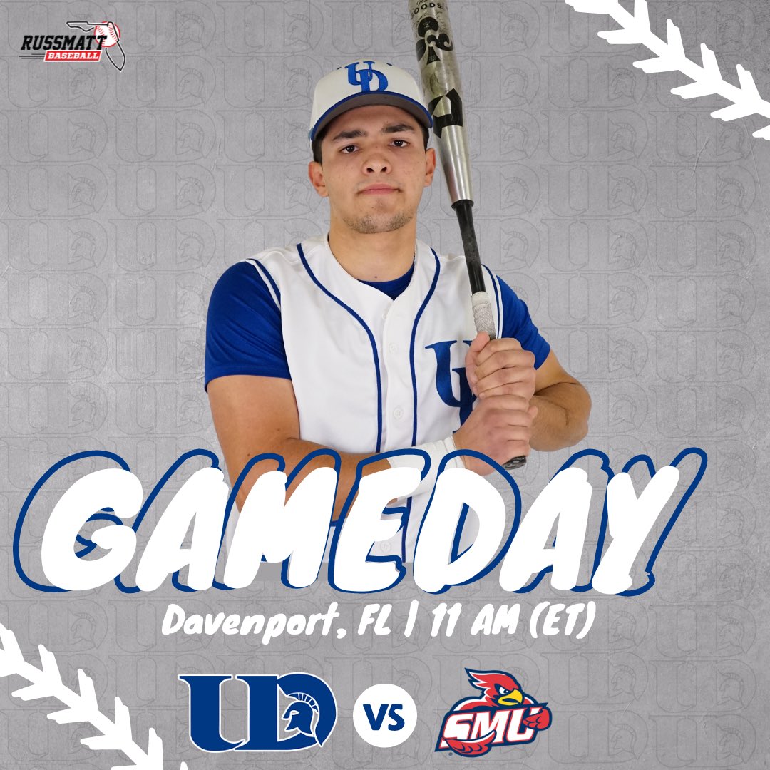 𝙄𝙩’𝙨 𝙂𝙖𝙢𝙚𝙙𝙖𝙮! The Spartans square up with Saint Mary’s(MN) at 11AM(ET).

🆚 Saint Mary’s | Wartburg
⏰ 11:00 a.m. (ET) | 2:30 p.m. (ET)
📍 Davenport , FL.
🏟️ NERP # 2
🎥 russmatt.com/tournament-inf…

#UDBaseball | #SpartanNation