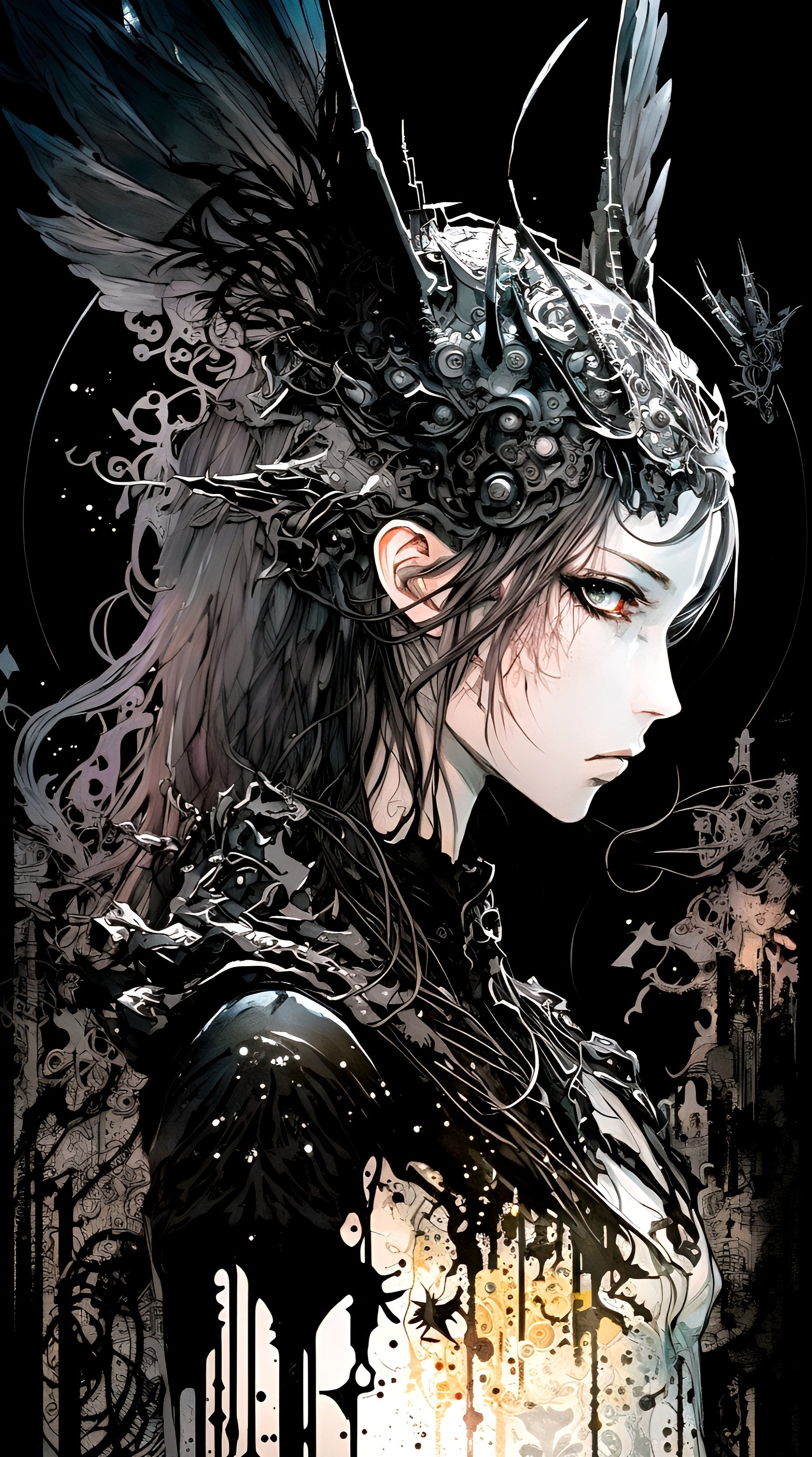 神話シリーズ　ツクヨミ　手描きイラスト 日本の神話】ツクヨミ／ツキヨミ【世界の神話イラスト】 | 七海