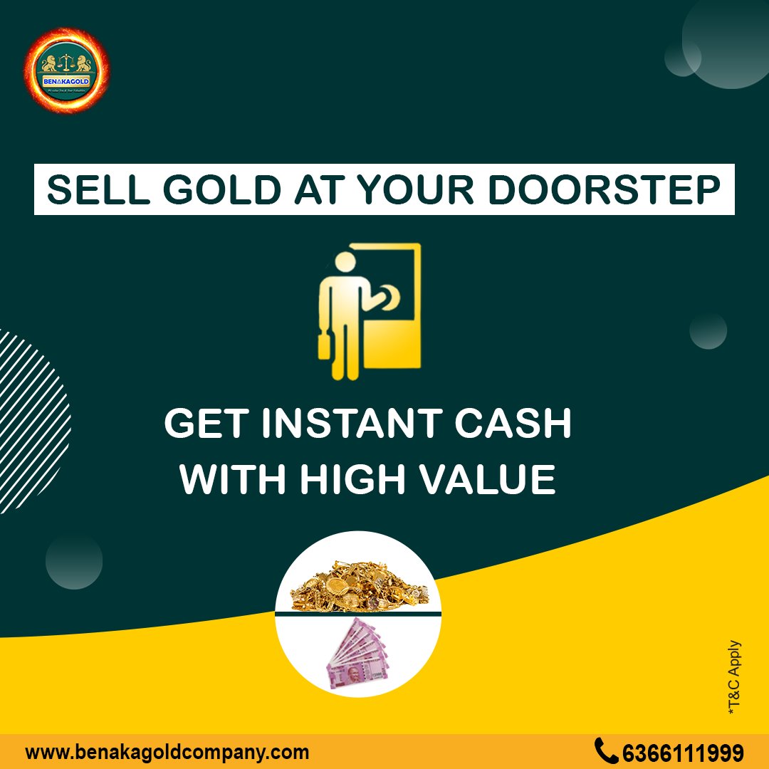 GoldBenaka's tweet image. Now it's very easy to sell your gold... We provide doorstep service to sell your gold with high value and instant cash for your gold. Call or WhatsApp us at 6366111999 to know more.
 #BenakaGoldCompany #sellyourgold #quickprocess #quickservice #trustedgoldbuyer #doorstepservice